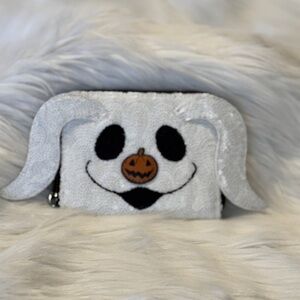 Loungefly White and Black Wallet with Pumpkin Detail